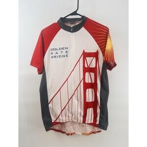 San Francisco Golden Gate National Parks Large Riding Jersey Bicycling *defect*